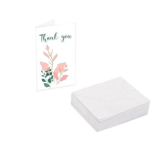 Classic Gift Card & Envelope Thank You Stems Pk25(6.5x10cmH)