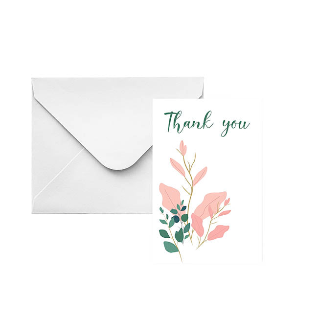 Classic Gift Card & Envelope Thank You Stems Pk25(6.5x10cmH)