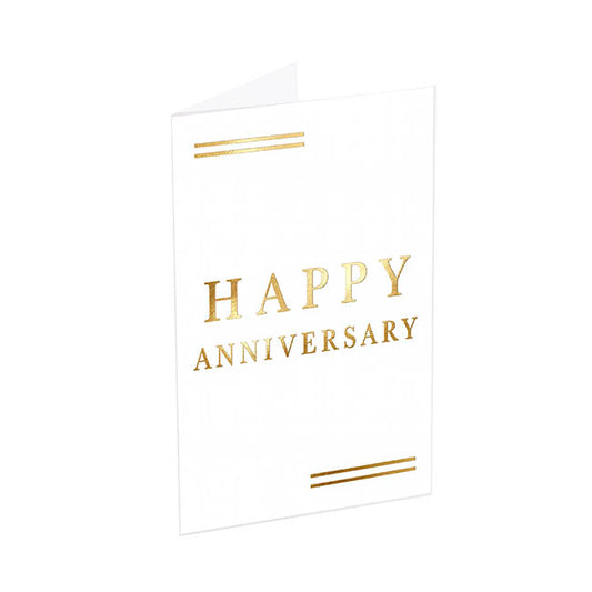 Classic Gift Card Gold Foil HappyAnniversary Pk25(6.5x10cmH)