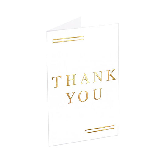 Classic Gift Card Gold Foil Thank You Pk25 (6.5x10cmH)