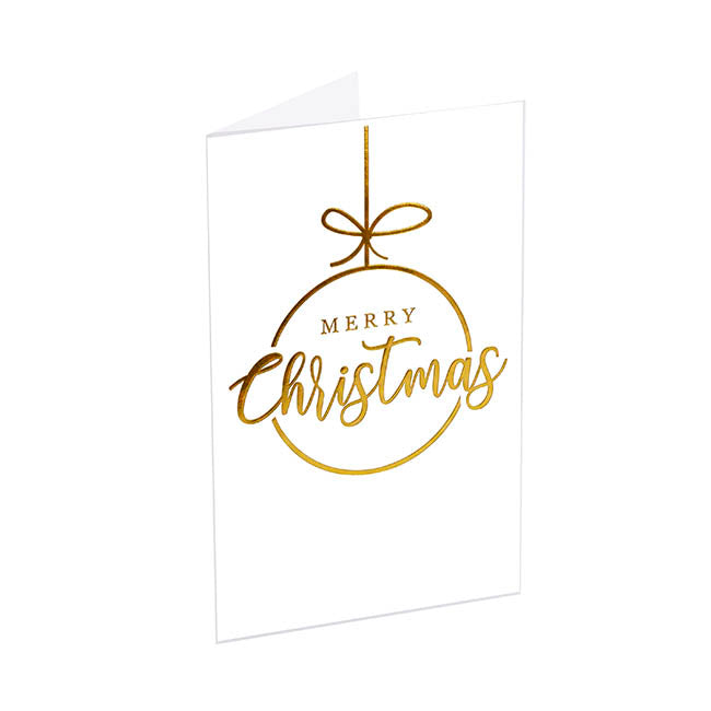 Classic Gift Card Gold Foil Merry Christmas Pk25 (6.5x10cmH)
