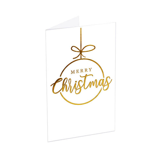 Classic Gift Card Gold Foil Merry Christmas Pk25 (6.5x10cmH)