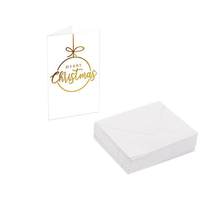 Classic Gift Card Gold Foil Merry Christmas Pk25 (6.5x10cmH)