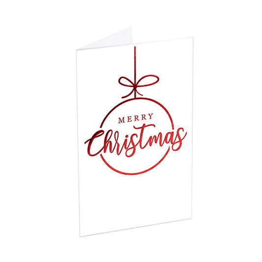Classic Gift Card Red Foil Merry Christmas Pk25 (6.5x10cmH)