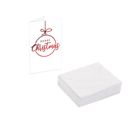 Classic Gift Card Red Foil Merry Christmas Pk25 (6.5x10cmH)