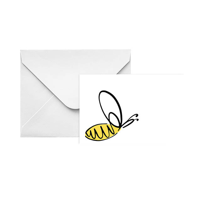 Artisan Gift Card & Envelope Abstract Bee Pk25 (10x6.5cmH)