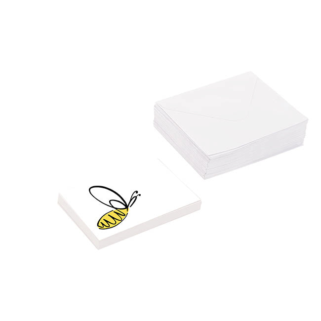 Artisan Gift Card & Envelope Abstract Bee Pk25 (10x6.5cmH)