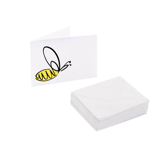 Artisan Gift Card & Envelope Abstract Bee Pk25 (10x6.5cmH)