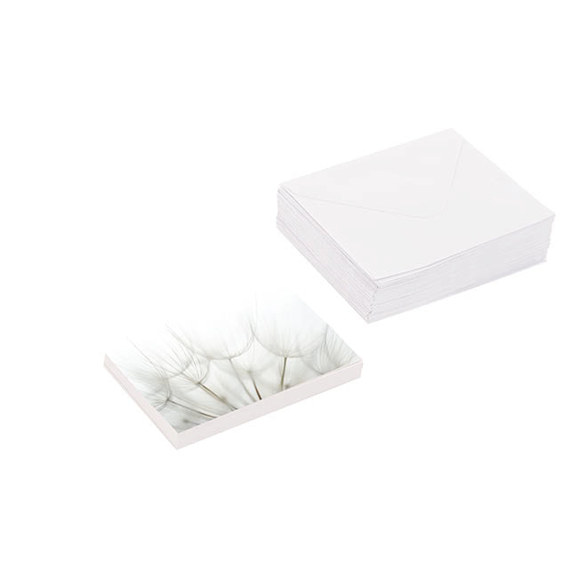 Artisan Gift Card & Envelope Dandelions Pk25 (10x6.5cmH)