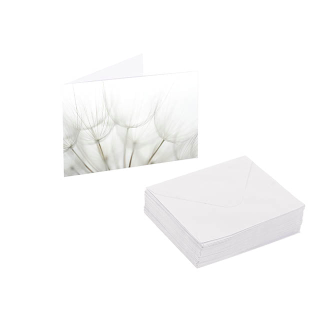 Artisan Gift Card & Envelope Dandelions Pk25 (10x6.5cmH)