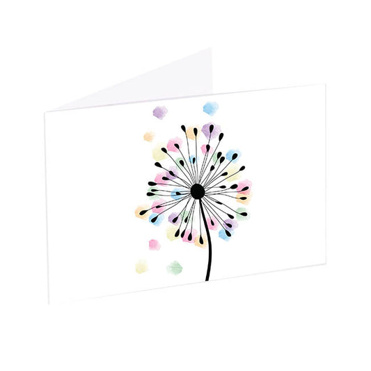 Artisan Gift Card & Envelope Dandelion Fun Pk25(10x6.5cmH)