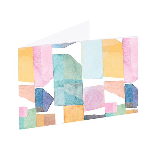 Artisan Gift Card & Envelope Geo Colour Pk25 (10x6.5cmH)