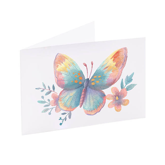Artisan Gift Card & Envelope Butterfly Pk25 (10x6.5cmH)