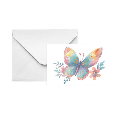 Artisan Gift Card & Envelope Butterfly Pk25 (10x6.5cmH)
