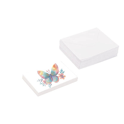 Artisan Gift Card & Envelope Butterfly Pk25 (10x6.5cmH)