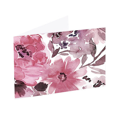 Artisan Gift Card & Envelope Pink Flowers Pk25 (10x6.5cmH)