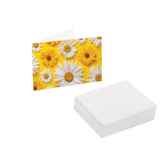 Artisan Gift Card & Envelope Daisy Daze Pk25 (10x6.5cmH)