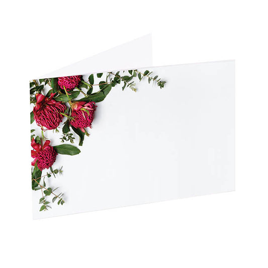 Artisan Gift Card Envelope Waratah Corner Pk25 (10x6.5cmH)