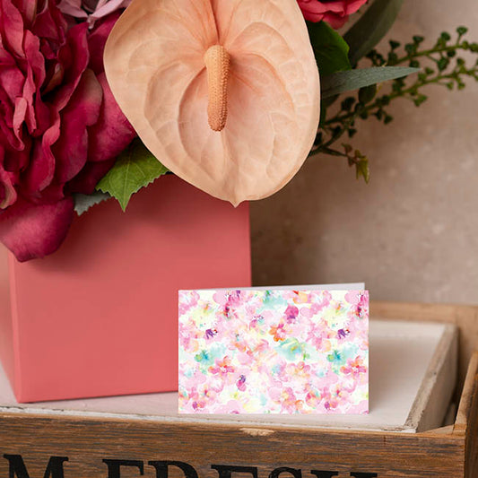 Artisan Gift Card & Envelope Flower Colour Pk25(10x6.5cmH)