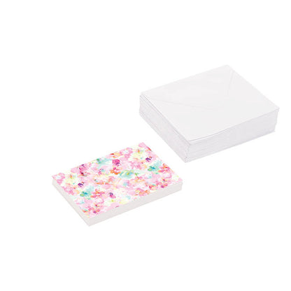 Artisan Gift Card & Envelope Flower Colour Pk25(10x6.5cmH)