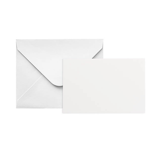 Artisan Folded Card & Envelope Blank White Pack 25(6.5x10cm)