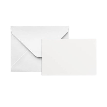 Artisan Folded Card & Envelope Blank White Pack 25(6.5x10cm)