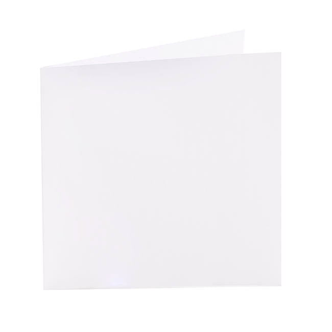 Square Folded Card & Envelope Blank White Pack 25 (10x10cmH)
