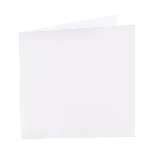 Square Folded Card & Envelope Blank White Pack 25 (10x10cmH)