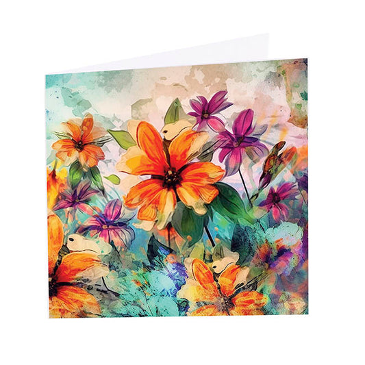 Nouvelle Gift Card & Envelope Golden Cosmos Pk25 (10x10cmH)