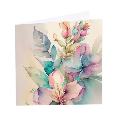 Nouvelle Gift Card & Envelope Pastel Hibiscus Pk25(10x10cmH)