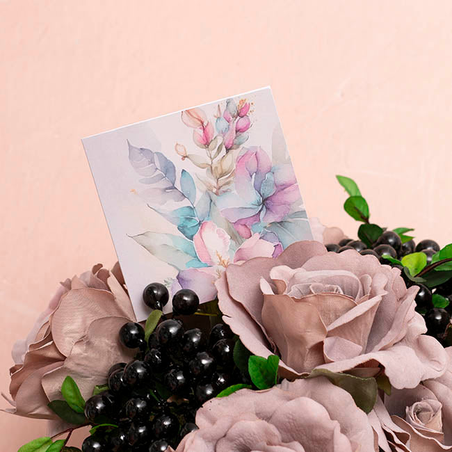 Nouvelle Gift Card & Envelope Pastel Hibiscus Pk25(10x10cmH)