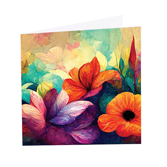Nouvelle Gift Card & Envelope Vibrant Poppies Pk25(10x10cmH)
