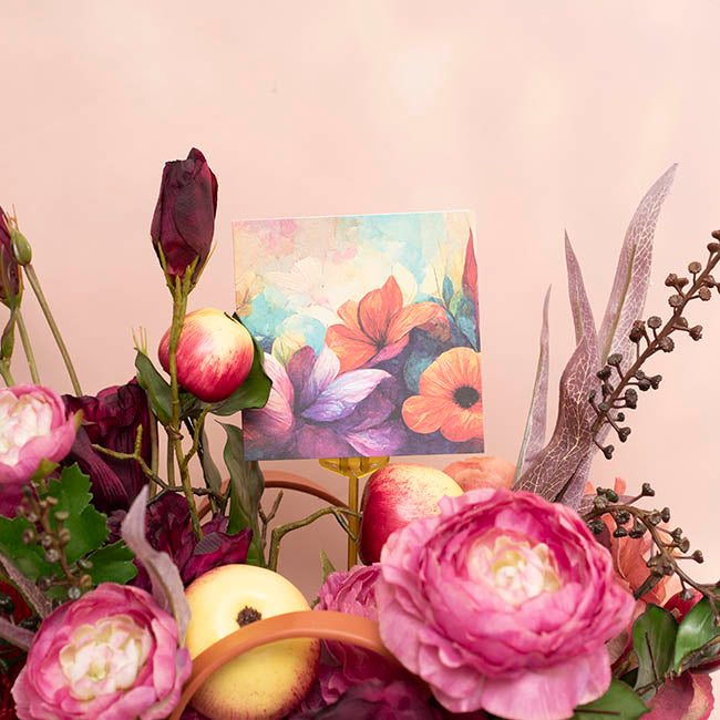 Nouvelle Gift Card & Envelope Vibrant Poppies Pk25(10x10cmH)