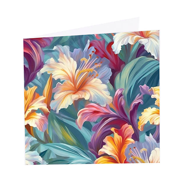 Nouvelle Gift Card & Envelope Colour Lilies Pk25 (10x10cmH)