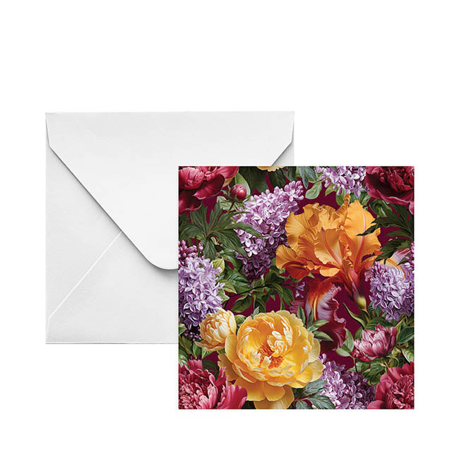 Nouvelle Gift Card & Envelope Lovely Peony Pk25(10x10cmH)