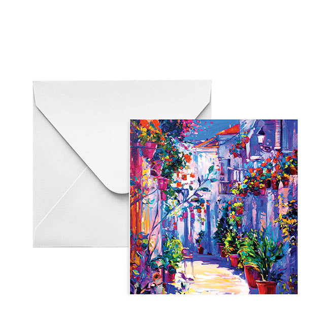 Nouvelle Gift Card & Envelope Street Bloom Pk25 (10x10cmH)