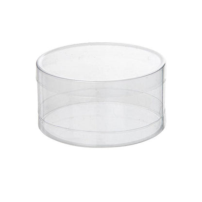 Cello Acetate PVC Corsage Box (10cmDx5cmH) Round Clear