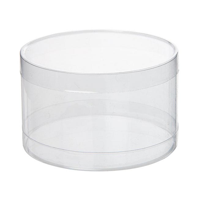 Cello Acetate PVC Corsage Box (12cmDx7cmH) Round Clear