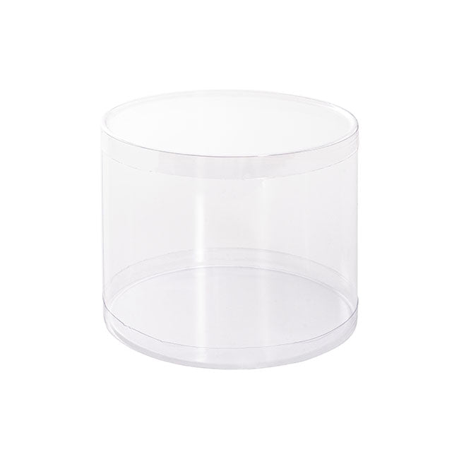 Cello Acetate PVC Corsage Gift Box (15cmDx12cmH) Round Clear