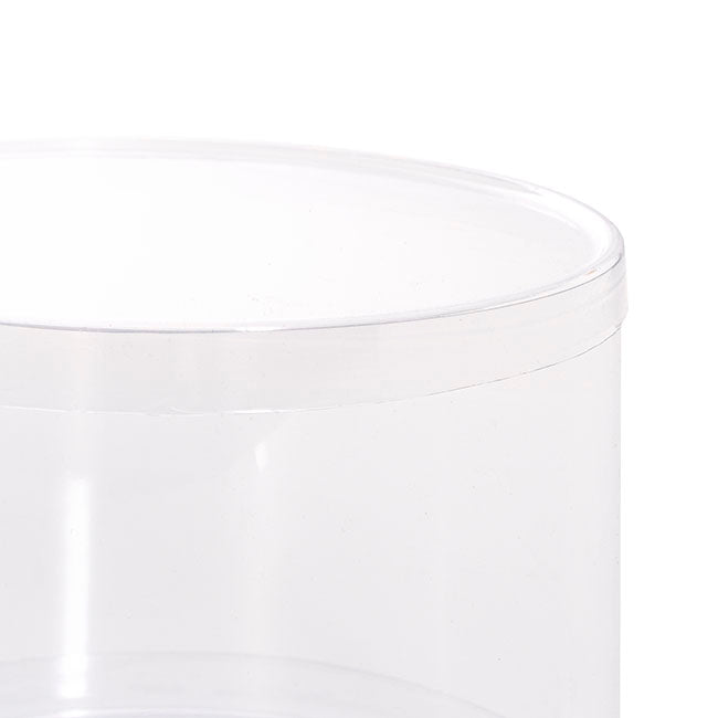 Cello Acetate PVC Corsage Gift Box (15cmDx12cmH) Round Clear
