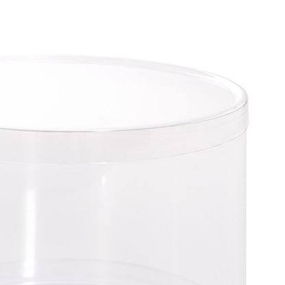 Cello Acetate PVC Corsage Gift Box (15cmDx12cmH) Round Clear