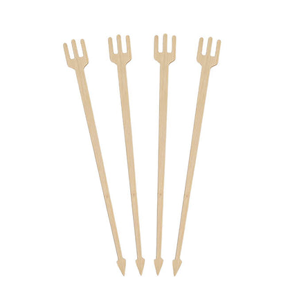 Natural Bamboo Card Forks Pack 50 (27cmH)