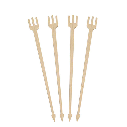 Natural Bamboo Card Forks Pack 50 (27cmH)