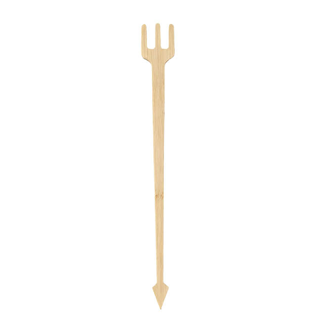 Natural Bamboo Card Forks Pack 50 (27cmH)