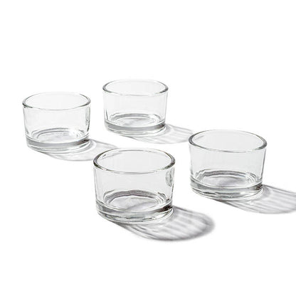 Glass Tealight Candle Holder Classic Clear (5Dx3cmH)