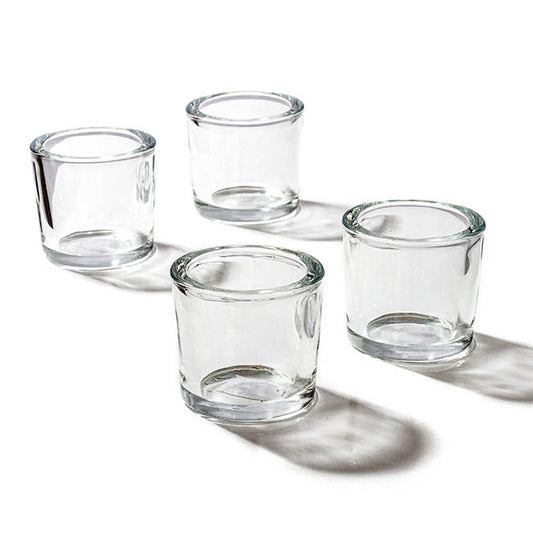 Glass Tealight Candle Holder Classic Premium Clear 6.3x6cmH