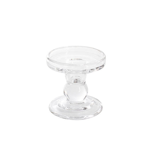 Glass Candle Holder Clear (8.5x8.8cmH)