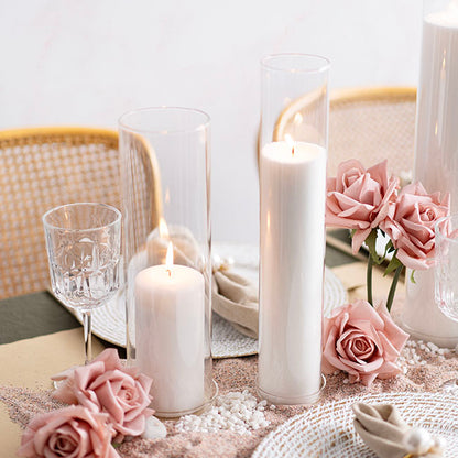 Round Glass Candle Plate Clear (7.5cmx1.5cmH)