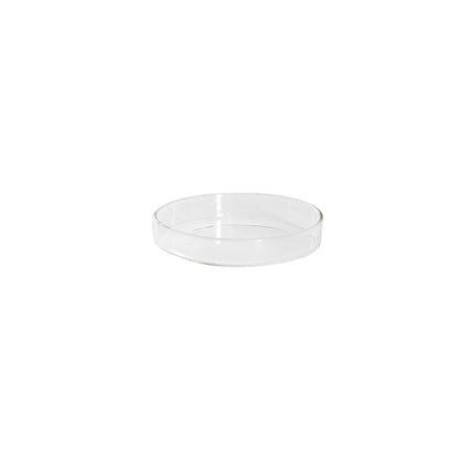 Round Glass Candle Plate Clear (7.5cmx1.5cmH)