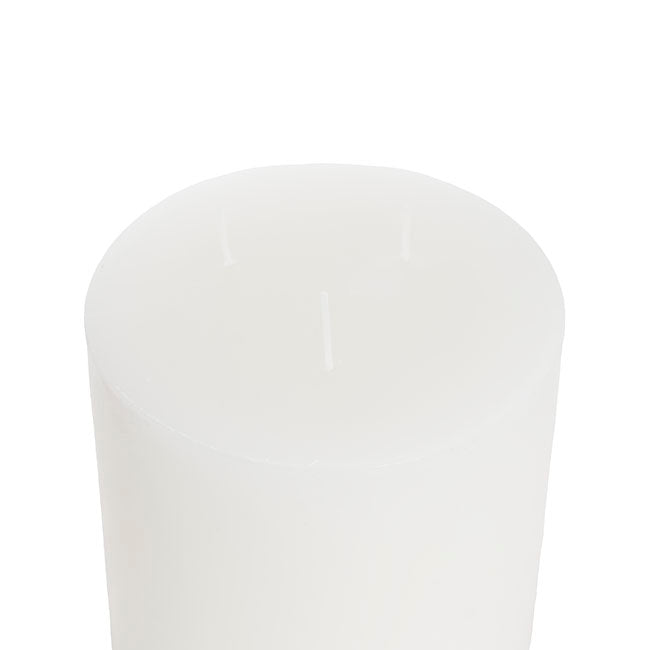 Pillar Candle 3 Wick 95Hr White (15x14.5cmH)